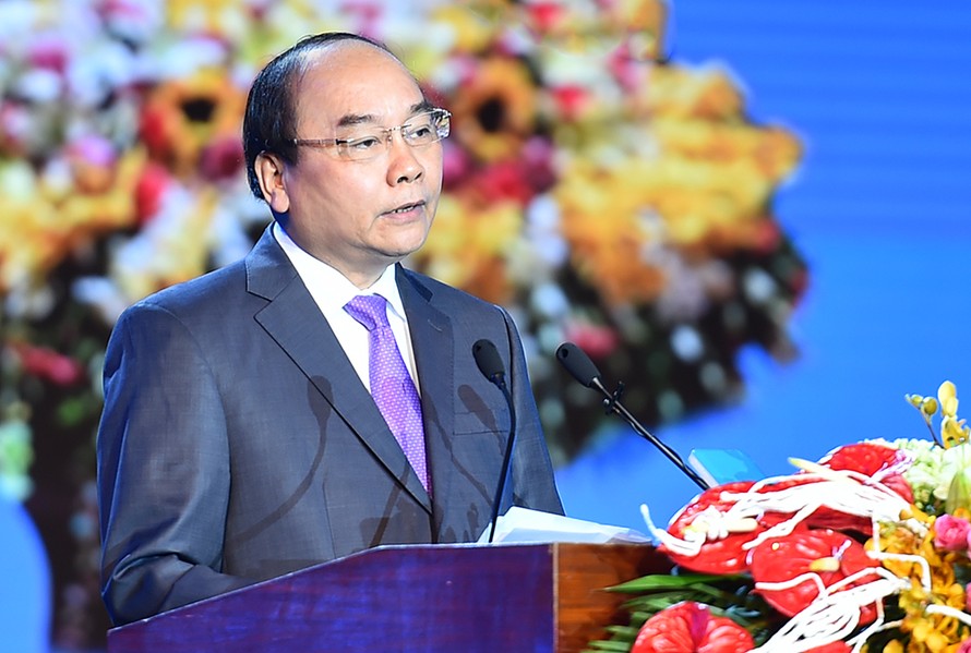 Thủ tướng Nguyễn Xuân Phúc đề nghị Đảng bộ, chính quyền và nhân dân Thành phố tập trung làm tốt 7 nhiệm vụ trọng tâm. Ảnh: VGP/Quang Hiếu