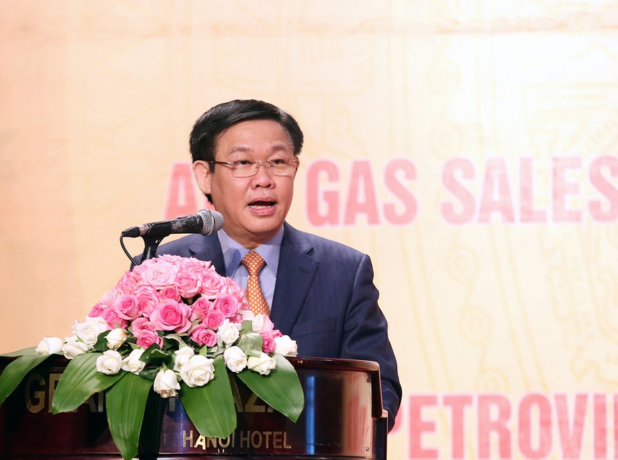 Phó Thủ tướng Chính phủ Vương Đình Huệ phát biểu tại Lễ ký. Ảnh: VGP/Thành Chung