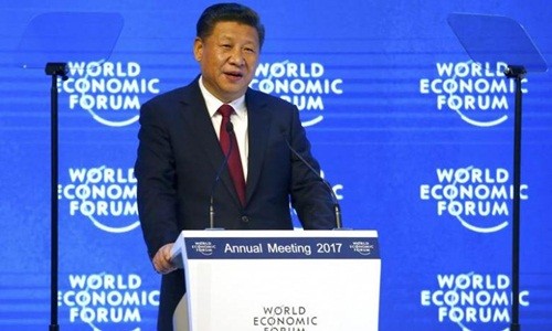  Ông Tập Cận Bình là Chủ tịch đầu tiên của Trung Quốc tham dự WEF ở Davos. Ảnh: Reuters