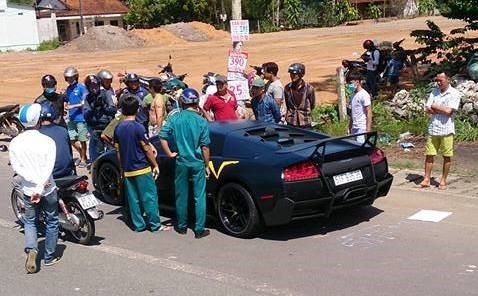 Chiếc Lamborghini gây tai nạn.