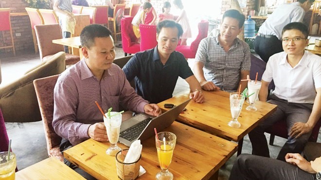 "Bác sĩ" Nguyễn Phương Bắc trong chương trình "Cà phê Khởi nghiệp", hỗ trợ thành lập hội công nghệ thông tin ở Bắc Ninh. 