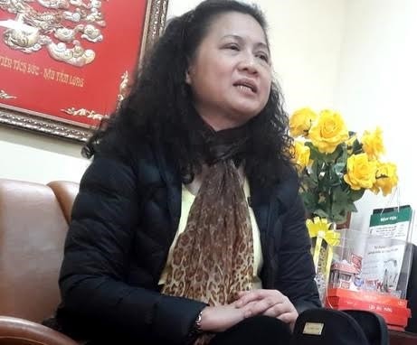 Bà Tạ Thị Bích Ngọc, Hiệu trưởng Trường Tiểu học Nam Trung Yên.