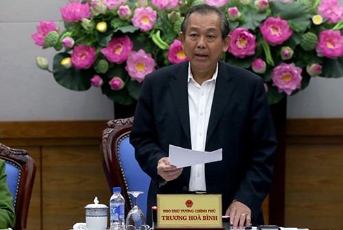  Phó thủ tướng Trương Hòa Bình phát biểu tại hội nghị. Ảnh: Bá Đô