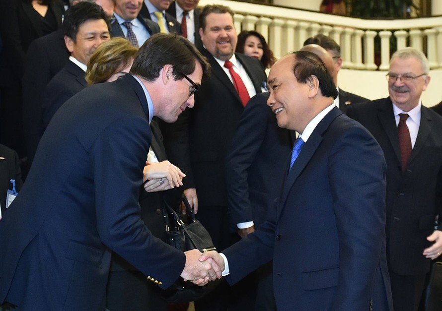 Thủ tướng Nguyễn Xuân Phúc tiếp đoàn doanh nghiệp Hội đồng kinh doanh Hoa Kỳ-ASEAN (US-ABC).