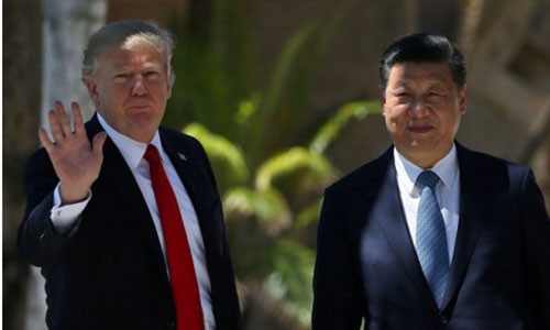 Tổng thống Mỹ và Chủ tịch Trung Quốc tại cuộc gặp gỡ song phương ở Palm Beach, Mỹ.