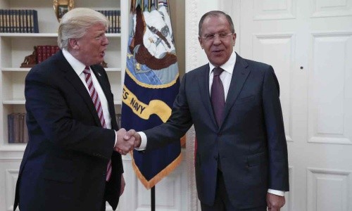 Tổng thống Mỹ Trump tuần trước gặp Ngoại trưởng Nga Lavrov tại Nhà Trắng. Ảnh: Tass