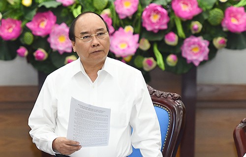 Thủ tướng Nguyễn Xuân Phúc phát biểu kết luận tại phiên họp Chính phủ ngày 3/6. Ảnh: VGP