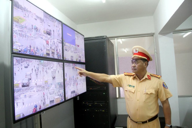 Hệ thống camera phục vụ việc xử lý các phương tiện vi phạm giao thông ở Đà Nẵng.