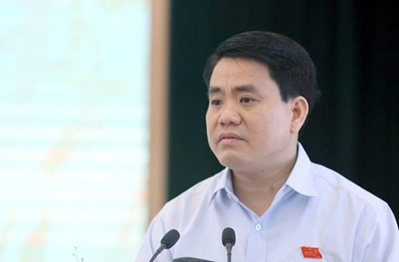 Chủ tịch UBND TP Hà Nội phát biểu tại buổi tiếp xúc cử tri quận Hoàn Kiếm