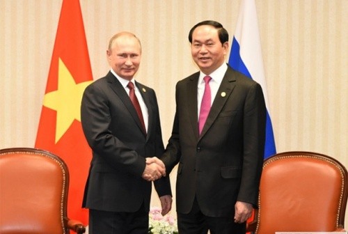 Tổng thống Nga Vladimir Putin và Chủ tịch nước Trần Đại Quang
