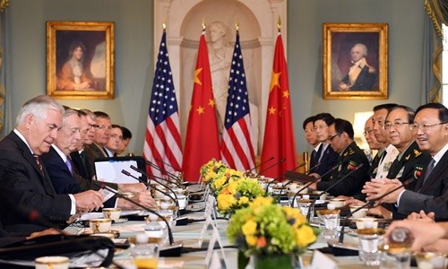 Cuộc họp trong khuôn khổ Đối thoại Ngoại giao và An ninh Mỹ - Trung diễn ra hôm 19/6 tại Washington. Ảnh: AFP
