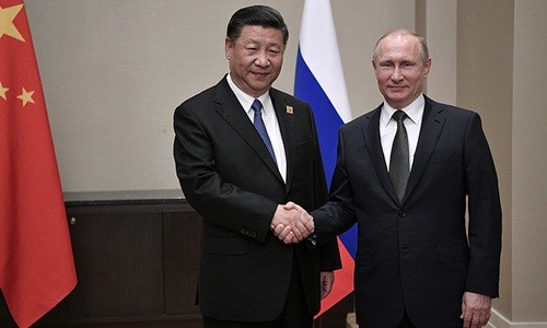  Chủ tịch Trung Quốc - Tập Cận Bình và Tổng thống Nga - Vladimir Putin. Ảnh: Reuters