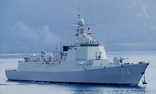  Tàu khu trục Hefei của Trung Quốc. Ảnh: China Daily.