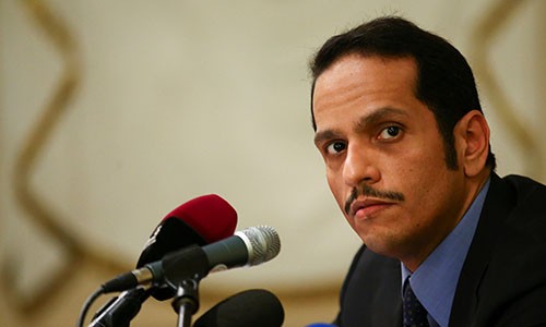 Ngoại trưởng Qatar Al-Thani. Ảnh: Reuters.