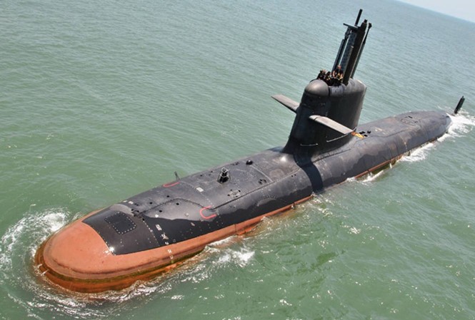 Tàu ngầm INS Kalvari. Ảnh: Getty Images.