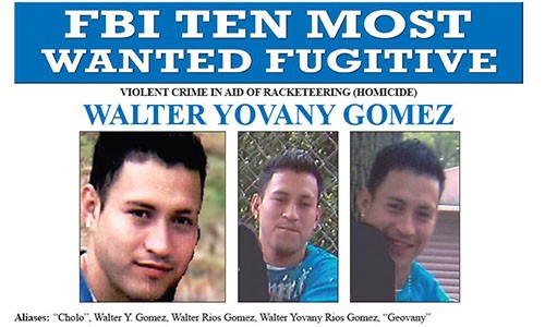 Hình ảnh Gomez trong danh sách truy nã của FBI. Ảnh: ABC News.