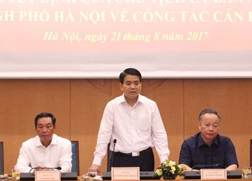 Chủ tịch UBND Hà Nội Nguyễn Đức Chung phát biểu tại buổi lễ. Ảnh: Bảo Lâm.