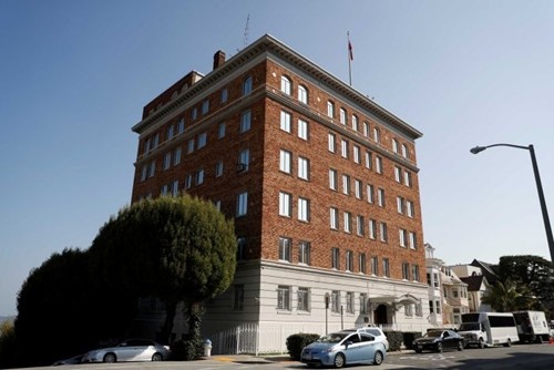 Tòa nhà tổng lãnh sự quán Nga tại San Francisco, Mỹ. Ảnh: ABC.
