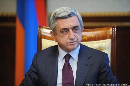 Thủ tướng Armenia Serzh Sarksyan đã chính thức tuyên bố từ chức. Ảnh: president.am