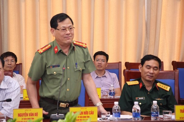 Đại tá Nguyễn Hữu Cầu, Giám đốc Công an Nghệ An. Ảnh báo Nghệ An