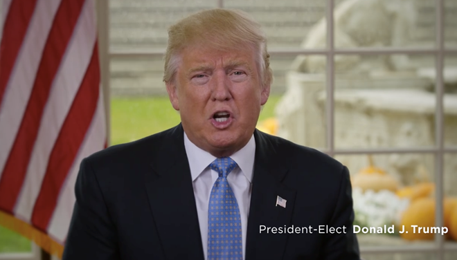 Trump nói về những hành động trong ngày đầu tiên làm tổng thống. Ảnh chụp màn hình.