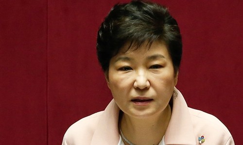 Tổng thống Hàn Quốc Park Geun-hye. Ảnh: Reuters.