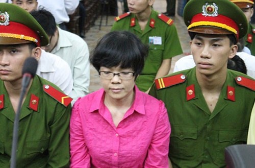 Huỳnh Thị Huyền Như tại phiên tòa sơ thẩm.
