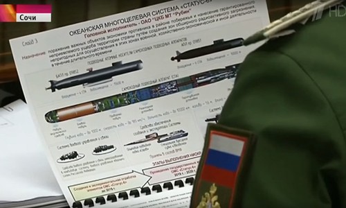 Tài liệu về dự án Status 6 mà truyền hình Nga để rò rỉ. Ảnh: RT