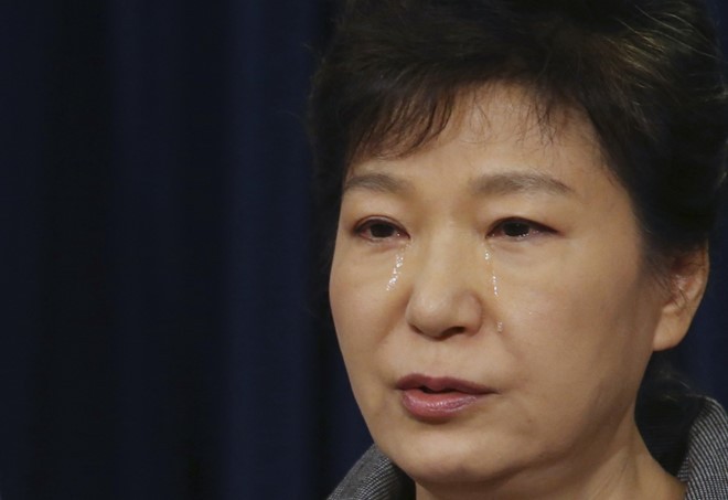Tổng thống Hàn Quốc Park Geun-hye nói bà sẵn sàng từ chức trong bài phát biểu cuối tháng trước. Ảnh: Reuters.