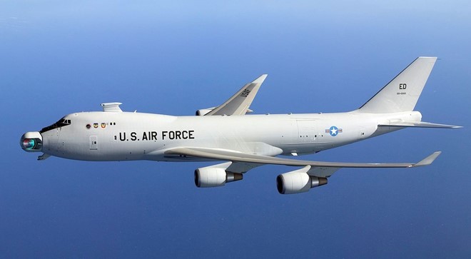 Boeing YAL-1, vũ khí laser bay đầu tiên của Mỹ nhưng chưa thực sự thành công. Ảnh: Cơ quan Phòng thủ tên lửa Mỹ.