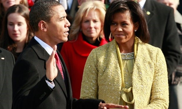 Tổng thống Obama và phu nhân Michelle trong lễ nhậm chức lần thứ nhất của ông Obama vào năm 2009.