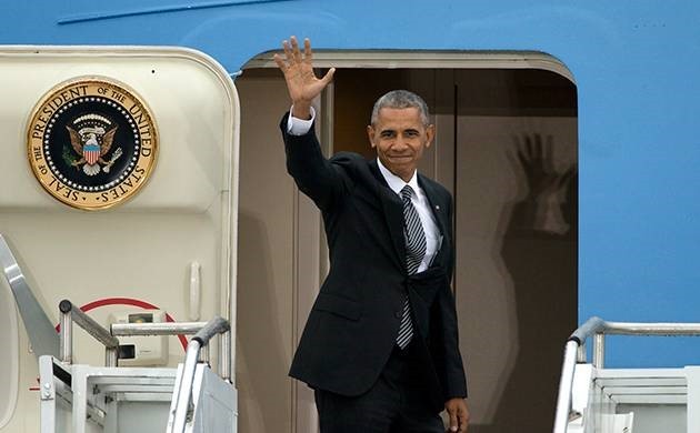 Tổng thống Obama bay đến Chicago để đọc diễn văn chia tay trên chuyên cơ Air Force One vào ngày 10/1. Ảnh: Getty.