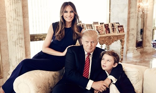 Vợ và con trai út của Donald Trump dự kiến chuyển vào Nhà Trắng khoảng vài tháng sau khi ông nhậm chức, để con trai hoàn thành năm học tại New York. Ảnh: People 