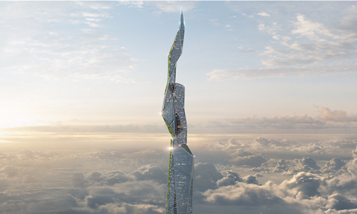 Tòa nhà chọc trời xây dựng bằng vật liệu in-3D có thể cao 4,8 km. 