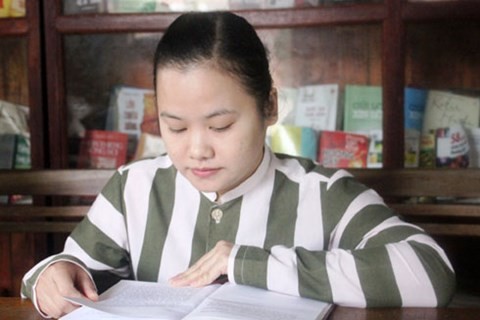 Nguyễn Thị Mỹ Dung đang cố gắng cải tạo thật tốt để sớm được trở về với gia đình của mình. 