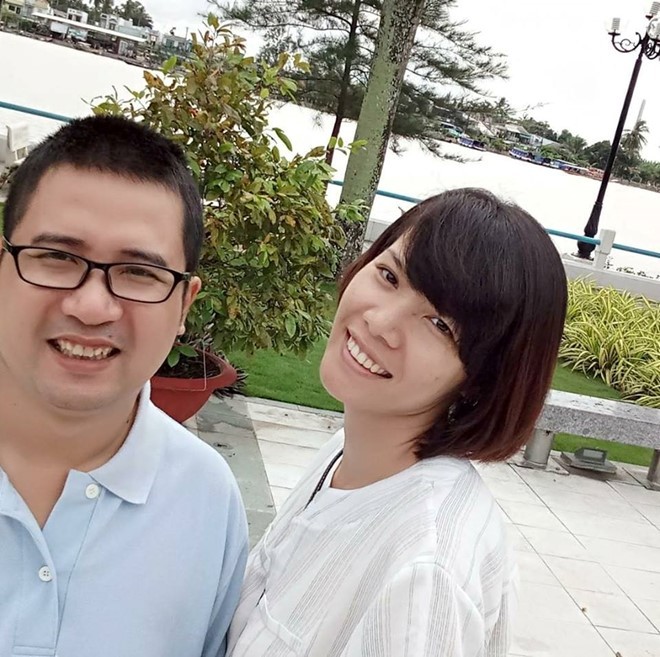 PTV Trần Viết Duy và vợ. Ảnh: FB vợ cố PTV Trần Viết Duy.