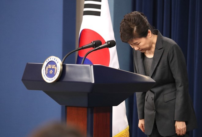 Tổng thống Hàn Quốc Park Geun Hye đã bị phế truất. Ảnh: Yonhap.