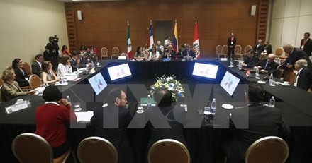 Toàn cảnh Hội nghị thảo luận về tương lai TPP của Liên minh Thái Bình Dương ở Vina del Mar, Chile ngày 14/3. (Nguồn: EPA/TTXVN)