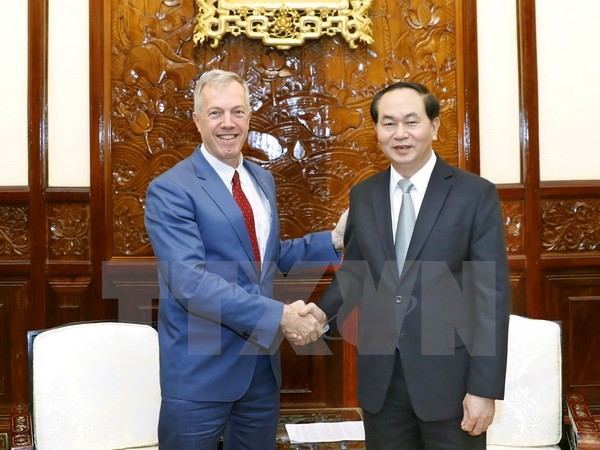 Chủ tịch nước Trần Đại Quang tiếp Ngài Ted Osius, Đại sứ Hoa Kỳ tại Việt Nam. 