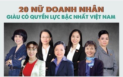  Danh sách 50 phụ nữ ảnh hưởng nhất Việt Nam trong nhiều lĩnh vực được Forbes công bố tháng 3. Ảnh: Forbes Việt Nam. 