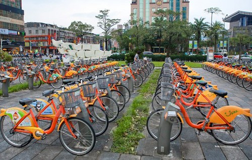 Dịch vụ xe đạp công cộng tại Đài Loan. Ảnh: Vietnamplus