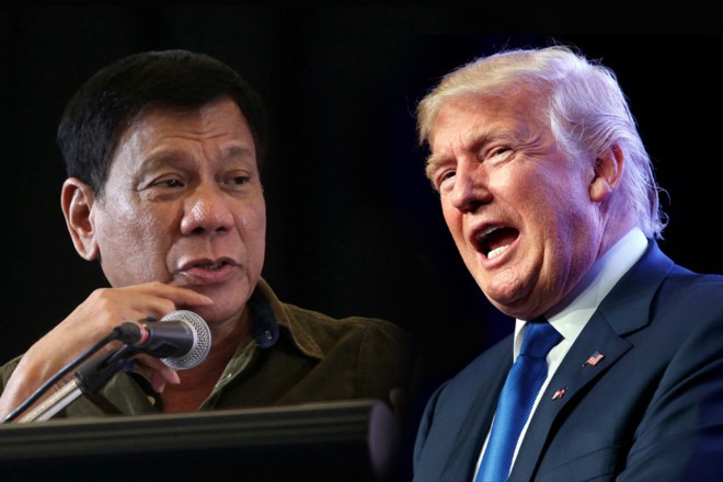Ông Duterte từng nhiều lần khen ngợi ông Trump. Ảnh: AP.