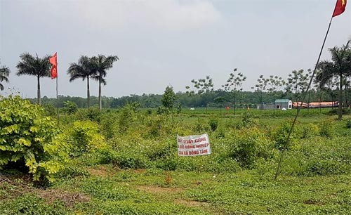 Khu đất tranh chấp ở xã Đồng Tâm.
