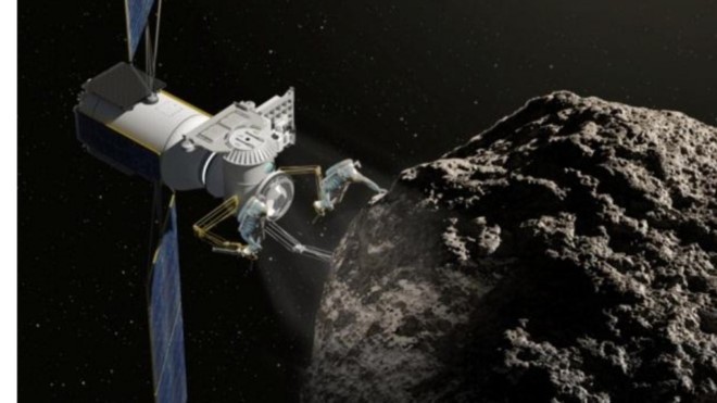 Hình ảnh mô phỏng tàu vũ trụ tiếp cận một tiểu hành tinh. Ảnh: NASA.