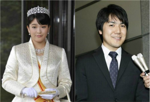 Công chúa Mako và vị hôn phu Kei Komuro. Ảnh: AP