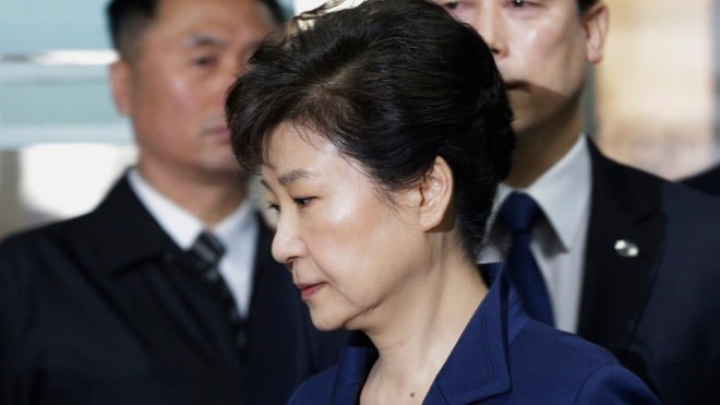 Cựu tổng thống bị phế truất Park Geun Hye. Ảnh: AP. 