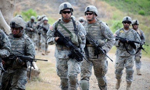 Lính Mỹ tham gia tập trận chung với binh sĩ Philippines. Ảnh: AFP.
