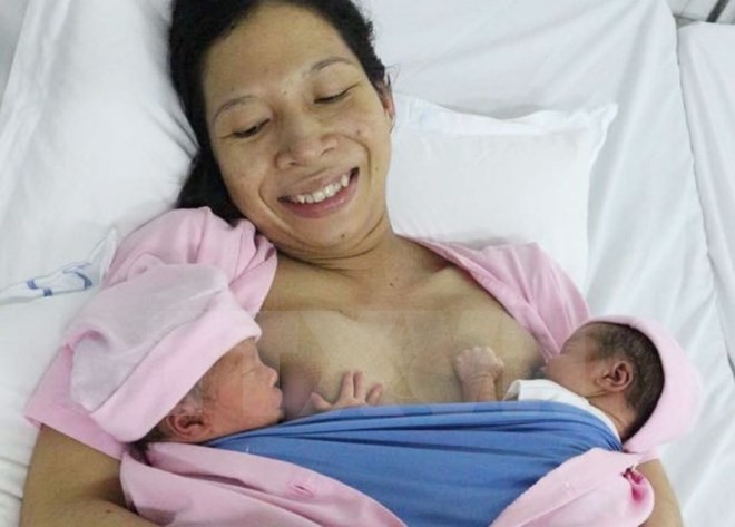 Mẹ con sản phụ L.A.B.Nđang điều trị tại Bệnh viện Phụ sản Cần Thơ. 