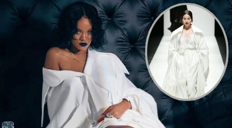Rihanna đăng tải trên trang cá nhân hình ảnh nằm trong chiếc dịch "So Stone" kết hợp cùng thương hiệu Manolo Blahnik ra mắt dòng giày mới. Tuy nhiên, trang phục cô lựa chọn để quảng bá lại đến từ nhà thiết kế Công Trí.