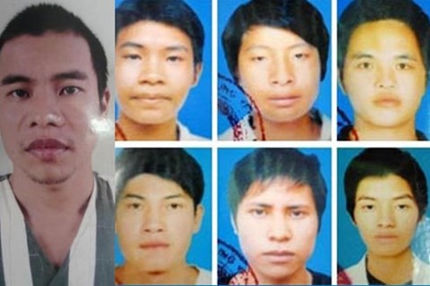Quỳnh “hen” và nhóm người trong vụ sát hại Chu Văn Huy .